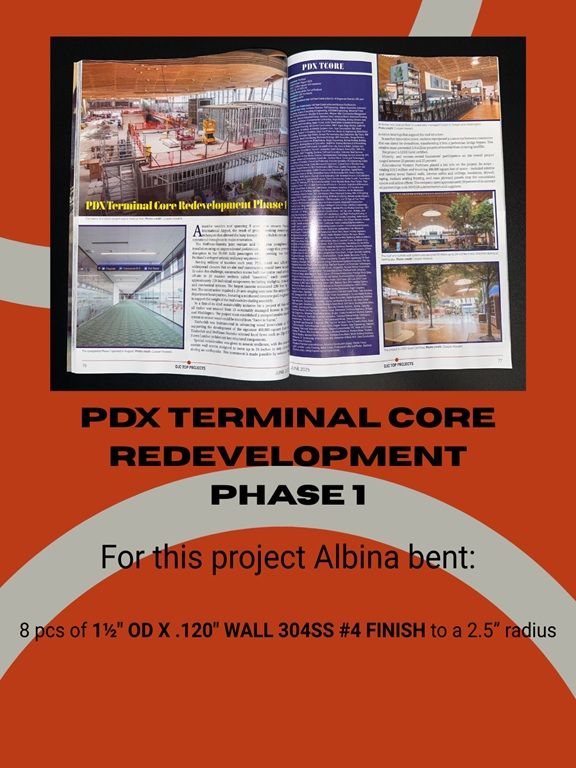 PDX Terminal Core Redevelopment Phase 1 Albina bending descriptions